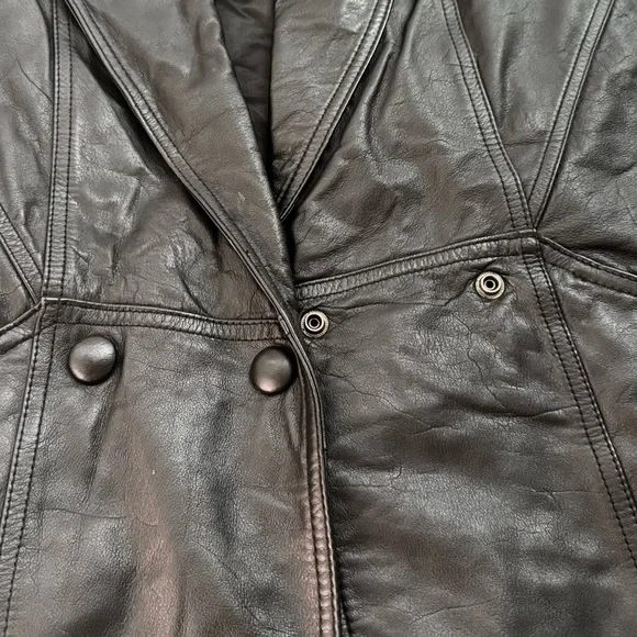 Wilsons Genuine Leather Black Thinsulate Full-Length Classic Trench Style Coat - Picture 11 of 17